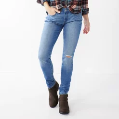 Women's Sonoma Goods For Life® Supersoft Stretch Midrise Skinny Jeans -Sonoma Goods For Life Sales 2954787 Donner Destructed