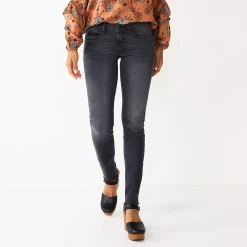 Women's Sonoma Goods For Life® Supersoft Stretch Midrise Skinny Jeans -Sonoma Goods For Life Sales 2954787 Gray Raw Hem