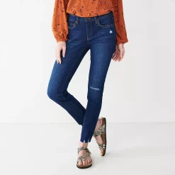 Women's Sonoma Goods For Life® Supersoft Stretch Midrise Skinny Jeans -Sonoma Goods For Life Sales 2954787 Wyatt Destructed