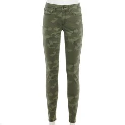 Women's Sonoma Goods For Life® Curvy High-Waisted Skinny Jeans -Sonoma Goods For Life Sales 4342530 Green Camo