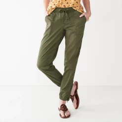 Women's Sonoma Goods For Life® Zipper-Hem Elastic-Waist Utility Jogger Pants 9 Women's Sonoma Goods For Life® Zipper-Hem Elastic-Waist Utility Jogger Pants -Sonoma Goods For Life Sales 4530070 Olive