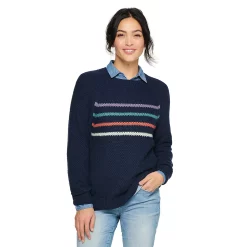 Women's Sonoma Goods For Life® All Over Stitch Crewneck Sweater 25 Women's Sonoma Goods For Life® All Over Stitch Crewneck Sweater -Sonoma Goods For Life Sales 4923526 Navy Stripe