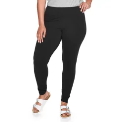 Plus Size Sonoma Goods For Life® Midrise Leggings -Sonoma Goods For Life Sales 4966829 Pitch Black