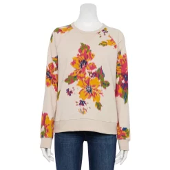 Women's Sonoma Goods For Life® Everyday Crewneck Sweatshirt -Sonoma Goods For Life Sales 4974237 Beige Floral