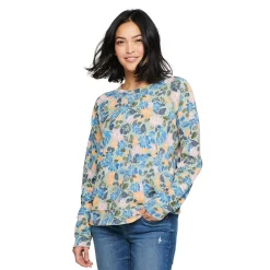 Women's Sonoma Goods For Life® Everyday Crewneck Sweatshirt -Sonoma Goods For Life Sales 4974237 Light Blue Floral