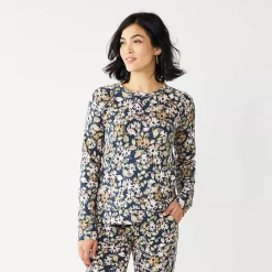 Women's Sonoma Goods For Life® Everyday Crewneck Sweatshirt -Sonoma Goods For Life Sales 4974237 Navy Floral