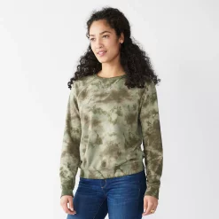 Women's Sonoma Goods For Life® Everyday Crewneck Sweatshirt -Sonoma Goods For Life Sales 4974237 Olive Dye