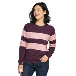 Women's Sonoma Goods For Life® Everyday Crewneck Sweatshirt -Sonoma Goods For Life Sales 4974237 Plum Stripe