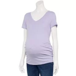 Maternity Sonoma Goods For Life® Essential V-Neck Tee -Sonoma Goods For Life Sales 4980526 Glazed Berry