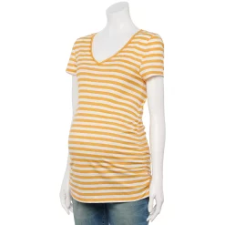 Maternity Sonoma Goods For Life® Essential V-Neck Tee -Sonoma Goods For Life Sales 4980526 Gold Stripe