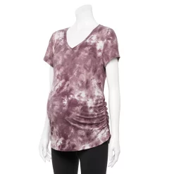 Maternity Sonoma Goods For Life® Essential V-Neck Tee -Sonoma Goods For Life Sales 4980526 Purple Tie Dye