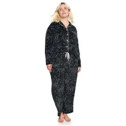 Plus Size Sonoma Goods For Life® Velour Pajama Shirt & Pajama Pants Set -Sonoma Goods For Life Sales 5033014 ALT2