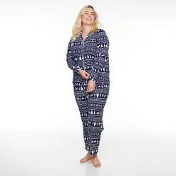 Plus Size Sonoma Goods For Life® Velour Pajama Shirt & Pajama Pants Set -Sonoma Goods For Life Sales 5033014 Navy Fairisle
