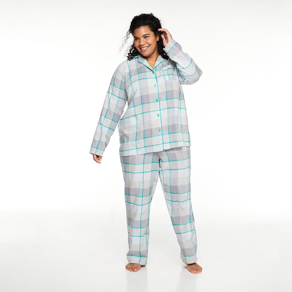 Plus Size Sonoma Goods For Life® Flannel Pajama Shirt & Pajama Pants Set 2 Plus Size Sonoma Goods For Life® Flannel Pajama Shirt & Pajama Pants Set - Image 2