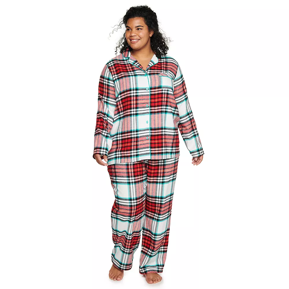 Plus Size Sonoma Goods For Life® Flannel Pajama Shirt & Pajama Pants Set 1 Plus Size Sonoma Goods For Life® Flannel Pajama Shirt & Pajama Pants Set