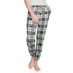 Women's Sonoma Goods For Life® Snit Banded Bottom Pajama Pants -Sonoma Goods For Life Sales 5161200 Gray Star Plaid