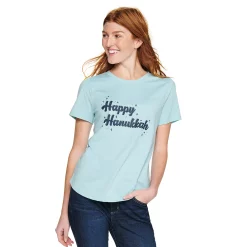 Women's Sonoma Goods For Life® Short Sleeve Holiday Graphic Tee 28 Women's Sonoma Goods For Life® Short Sleeve Holiday Graphic Tee -Sonoma Goods For Life Sales 5180762 Happy Hanukkah