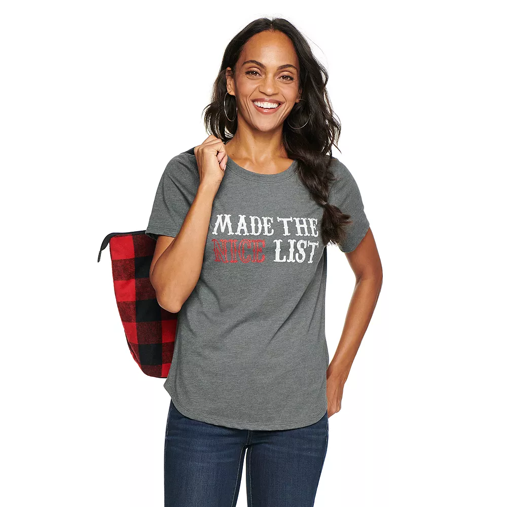 Women's Sonoma Goods For Life® Short Sleeve Holiday Graphic Tee 2 Women's Sonoma Goods For Life® Short Sleeve Holiday Graphic Tee - Image 2