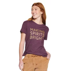 Women's Sonoma Goods For Life® Short Sleeve Holiday Graphic Tee 30 Women's Sonoma Goods For Life® Short Sleeve Holiday Graphic Tee -Sonoma Goods For Life Sales 5180762 Making Spirits Bright