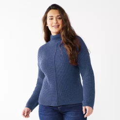 Women's Sonoma Goods For Life® Exposed Seaming Mockneck Sweater -Sonoma Goods For Life Sales 5195667 Iris Bouquet