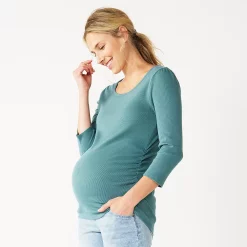 Maternity Sonoma Goods For Life® Essential Scoopneck Tee -Sonoma Goods For Life Sales 5236820 Huxley Blue