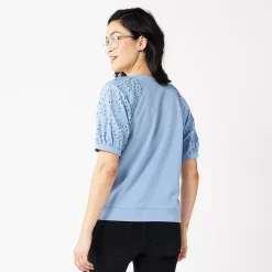 Women's Sonoma Goods For Life® Puff Sleeve Sweatshirt -Sonoma Goods For Life Sales 5237696 ALT