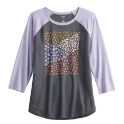 Women's Sonoma Goods For Life® Three Quarter Sleeve Baseball Graphic Tee -Sonoma Goods For Life Sales 5242169 ALT5