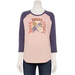Women's Sonoma Goods For Life® Three Quarter Sleeve Baseball Graphic Tee -Sonoma Goods For Life Sales 5242169 Blush Make Today Count