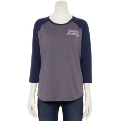 Women's Sonoma Goods For Life® Three Quarter Sleeve Baseball Graphic Tee -Sonoma Goods For Life Sales 5242169 Purple Choose Kindness