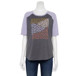 Women's Sonoma Goods For Life® Elbow Sleeve Baseball Graphic Tee -Sonoma Goods For Life Sales 5242399 Gray Floral Fields