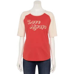 Women's Sonoma Goods For Life® Elbow Sleeve Baseball Graphic Tee -Sonoma Goods For Life Sales 5242399 Love Always Red