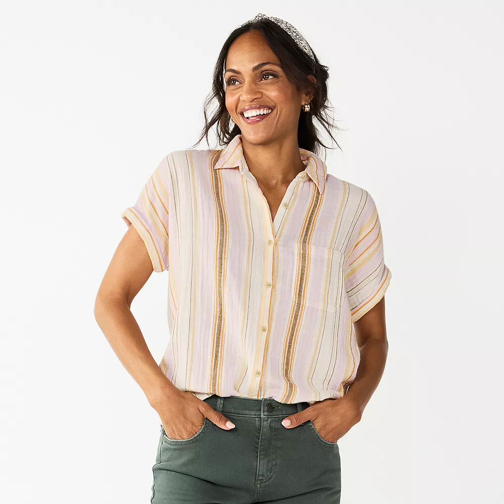 Women's Sonoma Goods For Life® Button-Front Shirt 21 Women's Sonoma Goods For Life® Button-Front Shirt - Image 21