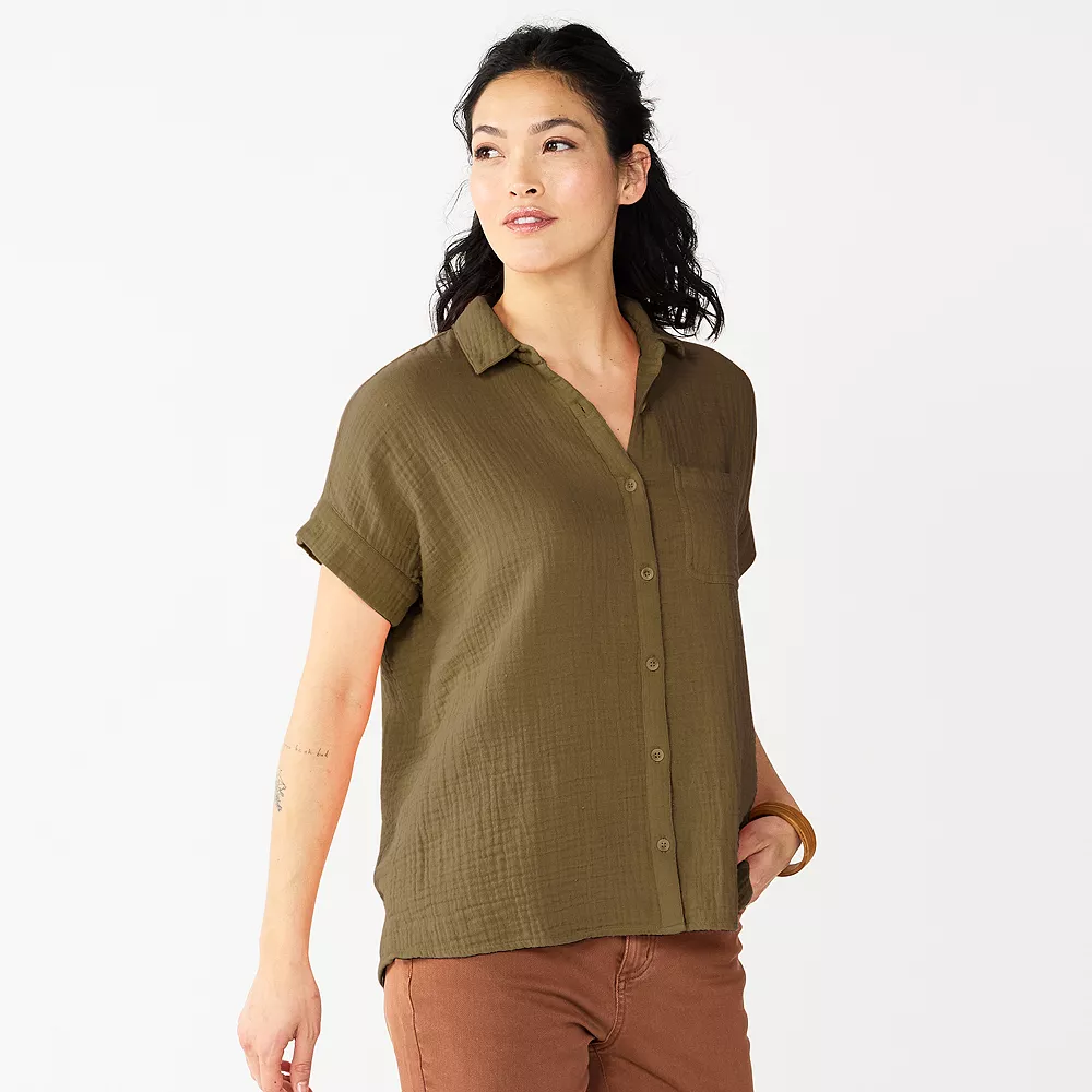 Women's Sonoma Goods For Life® Button-Front Shirt 19 Women's Sonoma Goods For Life® Button-Front Shirt - Image 19