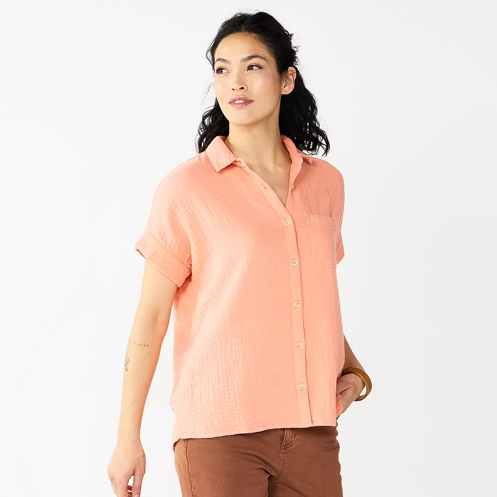 Women's Sonoma Goods For Life® Button-Front Shirt 17 Women's Sonoma Goods For Life® Button-Front Shirt - Image 17