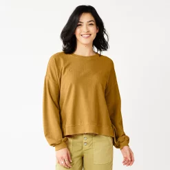 Women's Sonoma Goods For Life® Side Tie Sweatshirt -Sonoma Goods For Life Sales 5271671 Copperish