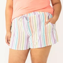 Plus Size Sonoma Goods For Life® Pajama Shorts 10 Plus Size Sonoma Goods For Life® Pajama Shorts -Sonoma Goods For Life Sales 5490355 White Rainbow Stripe
