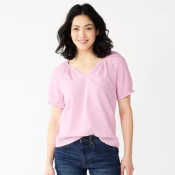 Petite Sonoma Goods For Life® V-Neck Shirred Top