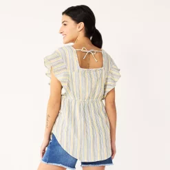 Maternity Sonoma Goods For Life® Squareneck Ruffle Top 11 Maternity Sonoma Goods For Life® Squareneck Ruffle Top -Sonoma Goods For Life Sales 5525569 ALT