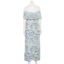 Maternity Sonoma Goods For Life® Ruffled Off-The-Shoulder Maxi Print Dress -Sonoma Goods For Life Sales 5526627 ALT
