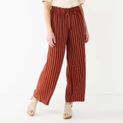 Women's Sonoma Goods For Life® Wide-Leg Linen Blend Pants 8 Women's Sonoma Goods For Life® Wide-Leg Linen Blend Pants -Sonoma Goods For Life Sales 5545402 Cinnamon Stripe