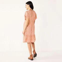 Maternity Sonoma Goods For Life® Flutter-Sleeve Tiered Dress -Sonoma Goods For Life Sales 5549577 ALT