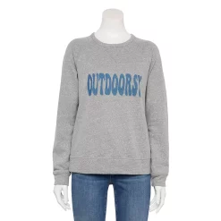 Women's Sonoma Goods For Life® Petite Everyday Crewneck Sweatshirt -Sonoma Goods For Life Sales 5562029 Gray Outdoorsy