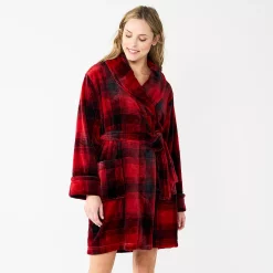 Women's Sonoma Goods For Life® Short Plush Robe -Sonoma Goods For Life Sales 5574694 Buffalo Check