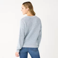 Women's Sonoma Goods For Life® Textured Drop-Shoulder Sweater -Sonoma Goods For Life Sales 5579623 ALT