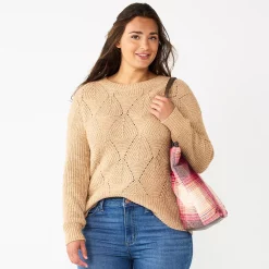 Women's Sonoma Goods For Life® Diamond Stitch Pullover Sweater 18 Women's Sonoma Goods For Life® Diamond Stitch Pullover Sweater -Sonoma Goods For Life Sales 5579763 Brown