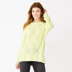 Women's Sonoma Goods For Life® Diamond Stitch Pullover Sweater 16 Women's Sonoma Goods For Life® Diamond Stitch Pullover Sweater -Sonoma Goods For Life Sales 5579763 Morning Green