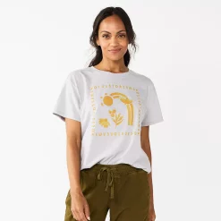 Women's Sonoma Goods For Life® Relaxed Graphic Tee -Sonoma Goods For Life Sales 5596692 Gray Desert Dreams