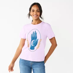 Women's Sonoma Goods For Life® Relaxed Graphic Tee -Sonoma Goods For Life Sales 5596692 Purple Cosmic Hand