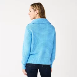 Women's Sonoma Goods For Life® Cozy Quarter-Zip Sweater -Sonoma Goods For Life Sales 5597622 ALT