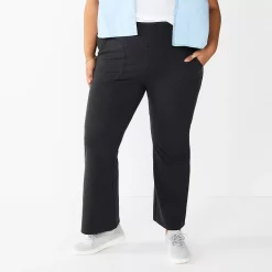 Plus Size Sonoma Goods For Life® High-Waisted Flare Leggings -Sonoma Goods For Life Sales 5613405 Dark Heather Grey